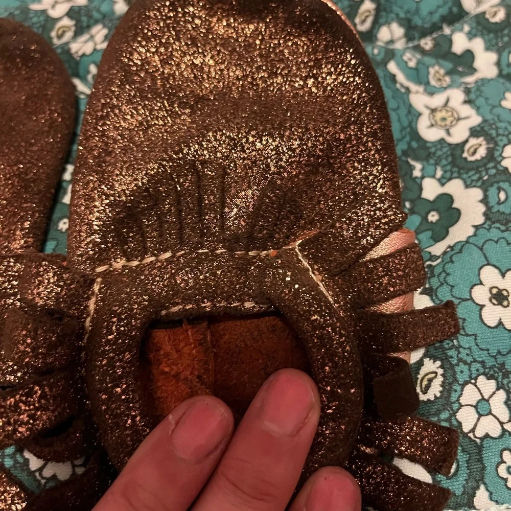 Freshly Picked 5c Brown Glitter Moccasins
